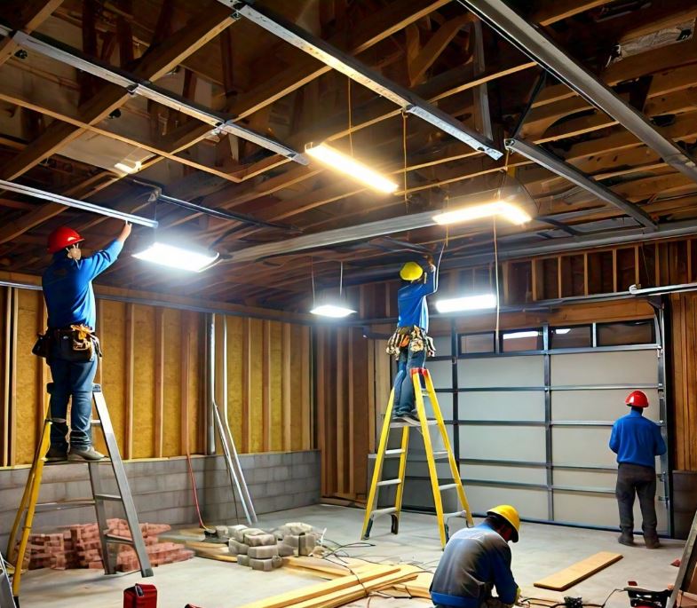 garage lighting installed