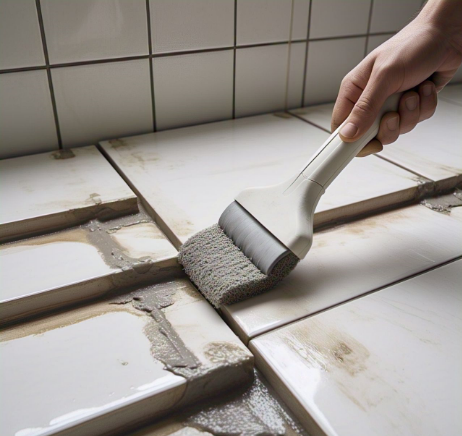 Grouting shower tiles with Ardex FL in a Cape Town coastal home