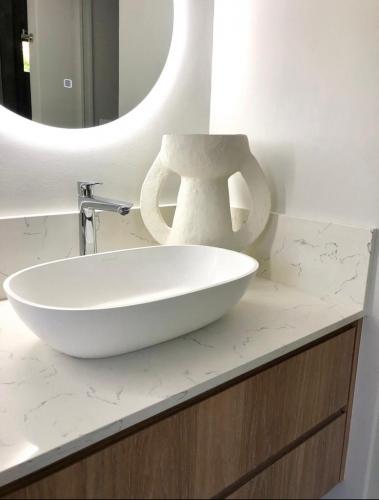 modern sink install